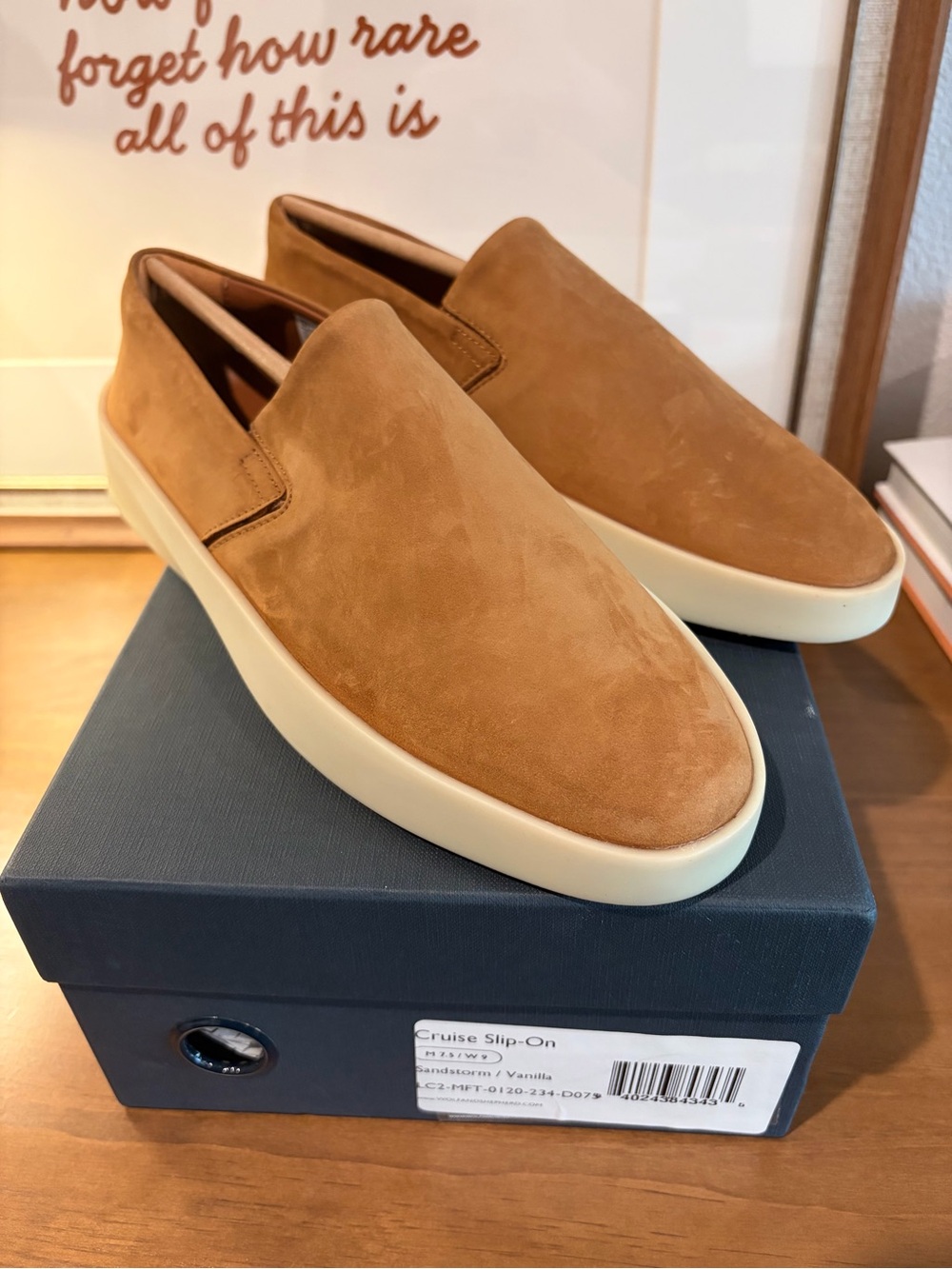 NIB Wolf & Shepherd Cruise Slip-On Sandstorm - Men 7.5 / Women 9
